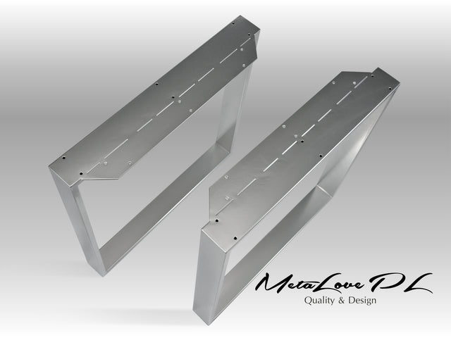 Table Legs With Extra Large Mounting Plates, CRUDO EDGE 80.20