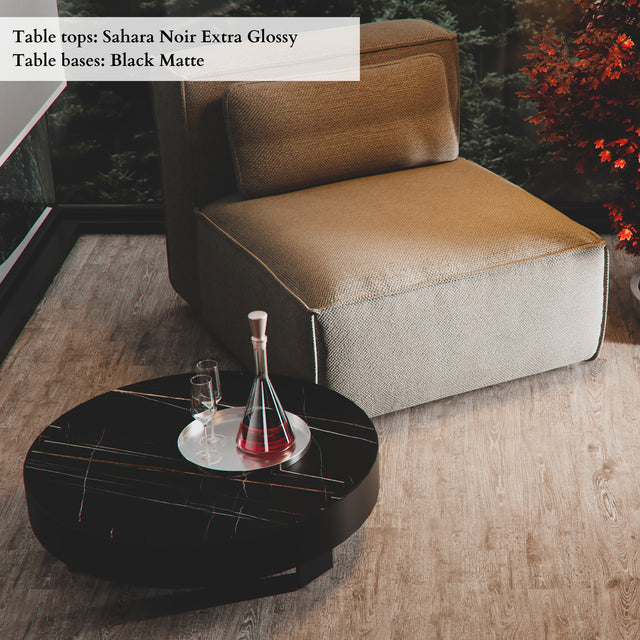 Low Modern Coffee Table With Ceramic Top, RULLO