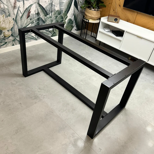 Sturdy Metal Table Base Woth 3 Crossbars, CRUDO BASE 80.40