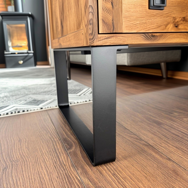 15cm Height Metal Furniture Feet, Mid Century Modern Cabinet Legs, Steel Sideboard TV Stand Legs, Replacement Legs, CRUDO FLAT 40.5