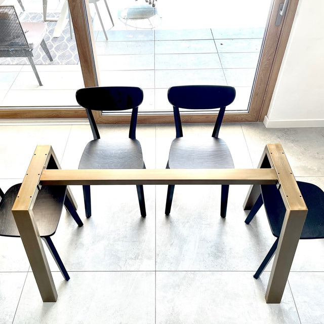 Simple Form Durable Trapezoid Metal Table Legs, CLEO BASE 80.40