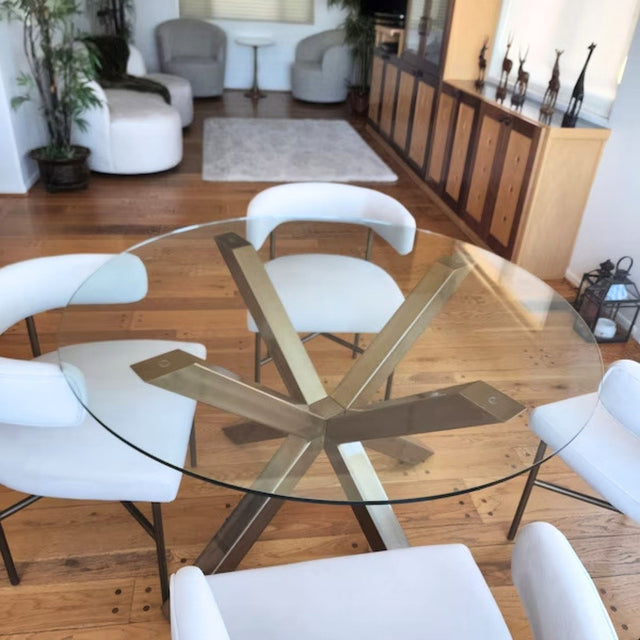 Metal Table Base For Round Glass Top, XSAVI 70.70