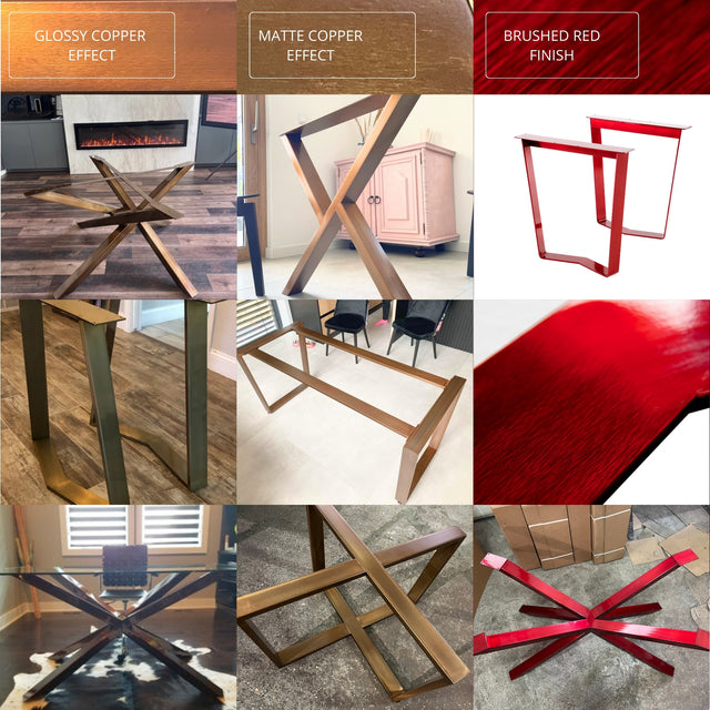 Modern Flat Steel Table Base, MALMO