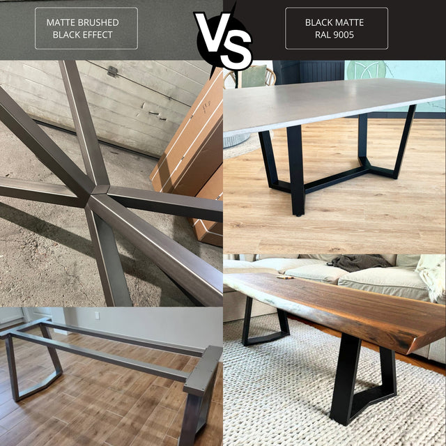 Simple Form Durable Trapezoid Metal Table Legs, CLEO BASE 80.40